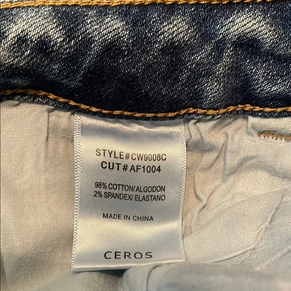 Ceros Wide Leg Flare Jeans with Vintage Wash - Picture 7 of 7